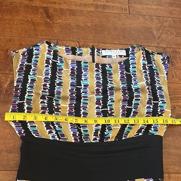 Trina Turk Jewel Tone Metallic Silk Dress 2 - Picture 8 of 12